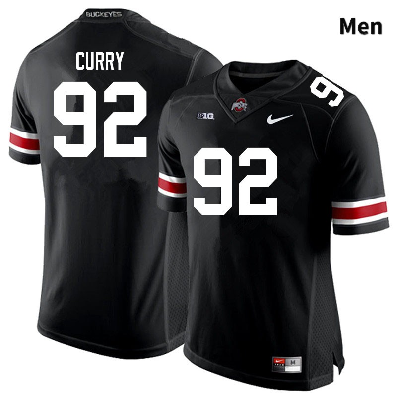 Ohio State Buckeyes Caden Curry Men's #92 Black Authentic Stitched College Football Jersey